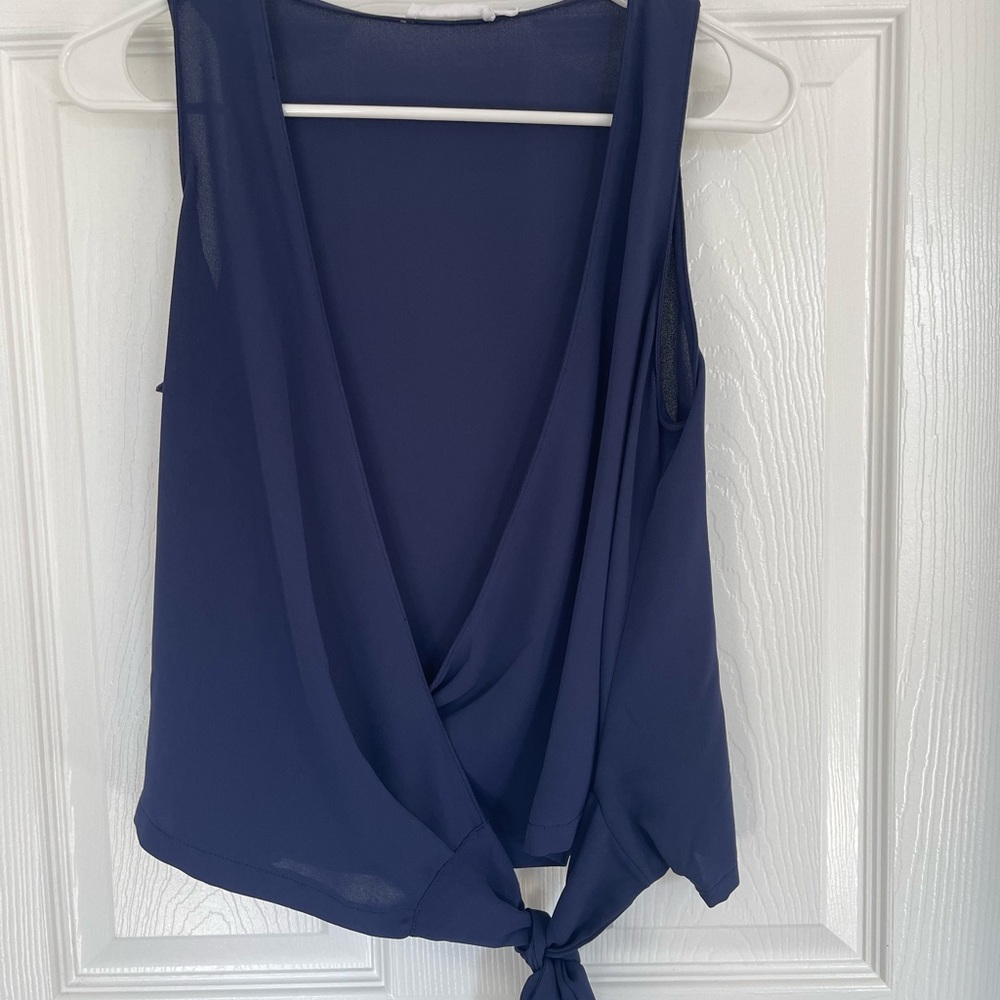 Lush faux wrap tank